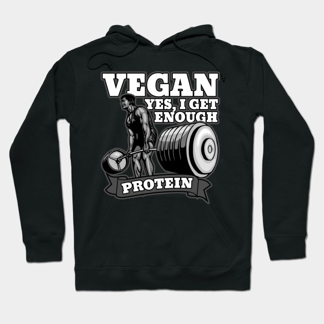 Vegan Bodybuilder Protein Hoodie by RadStar